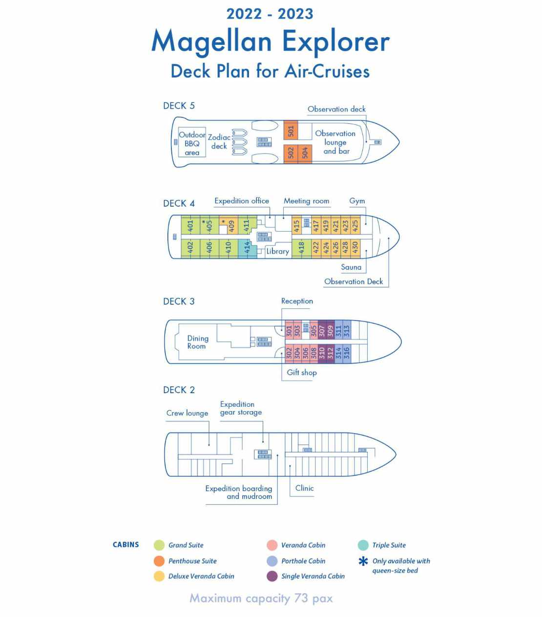 Plano de cubierta del Magellan Explorer