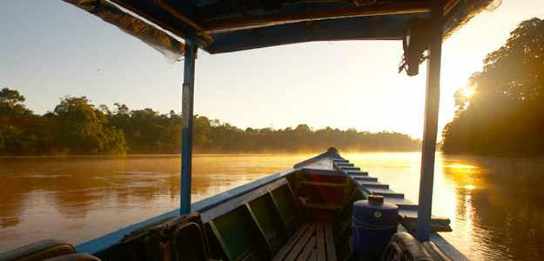 Jungle lodge on the Río Tambopata