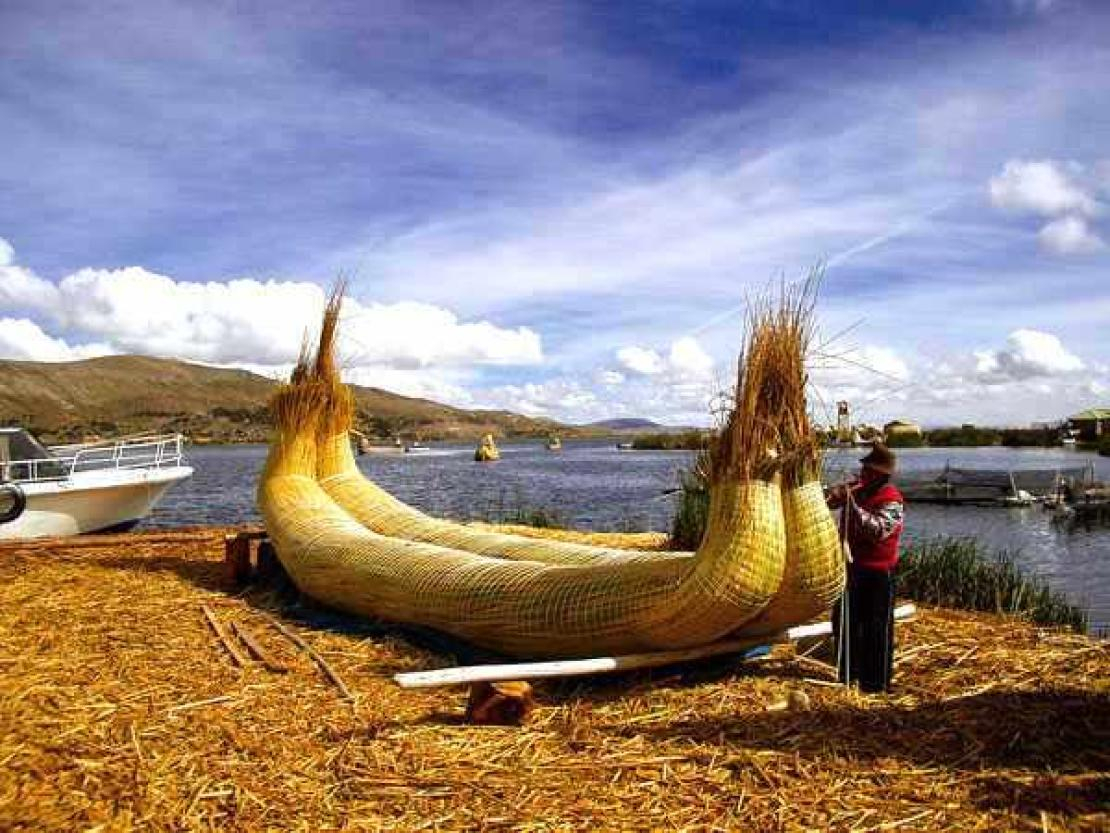 Blocchi da costruzione del Lago Titicaca Boliviacomp Ger