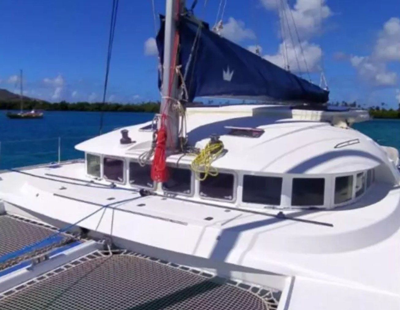 San Blas Katamaran Aussen an Deck