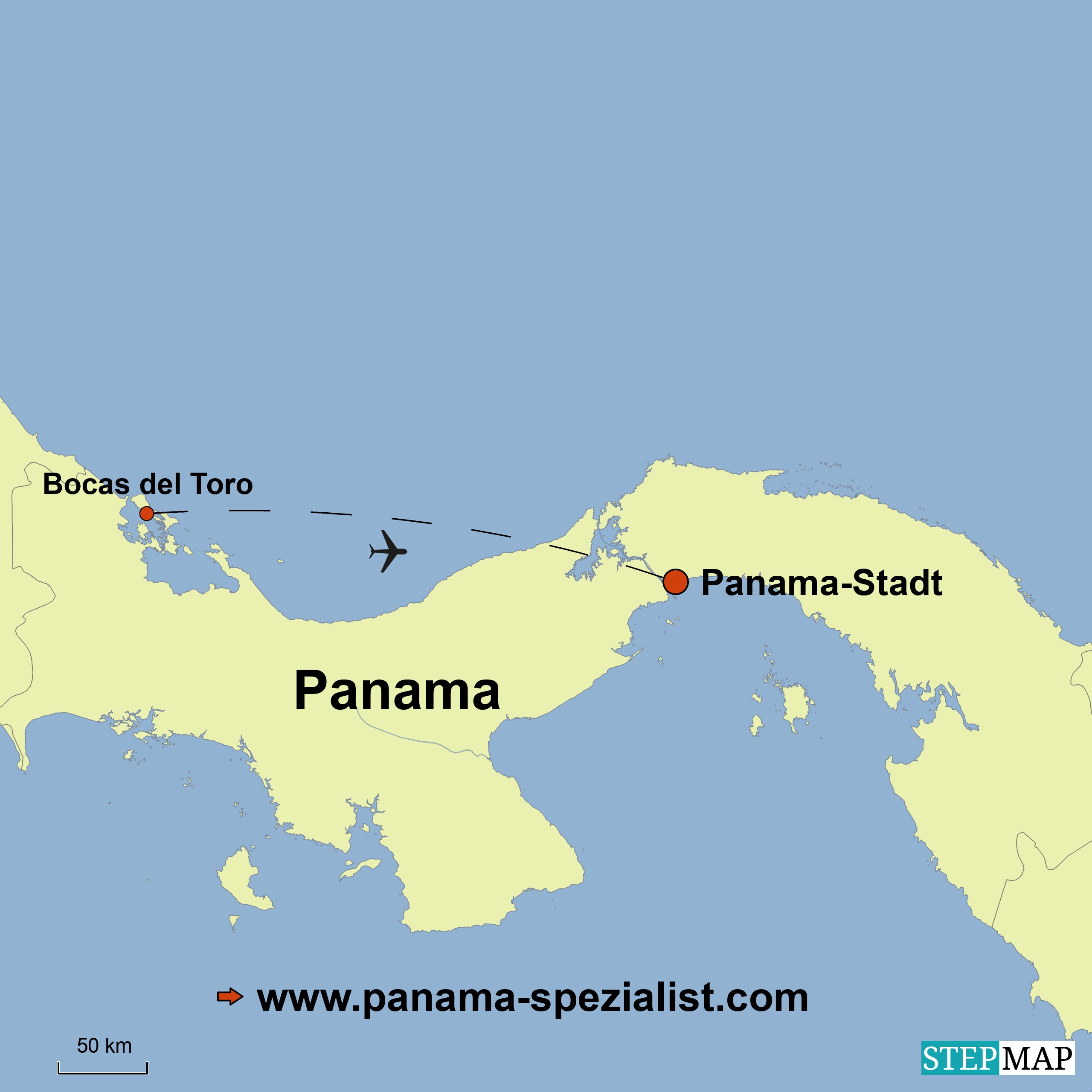 StepMap Karte Bocas del Toro
