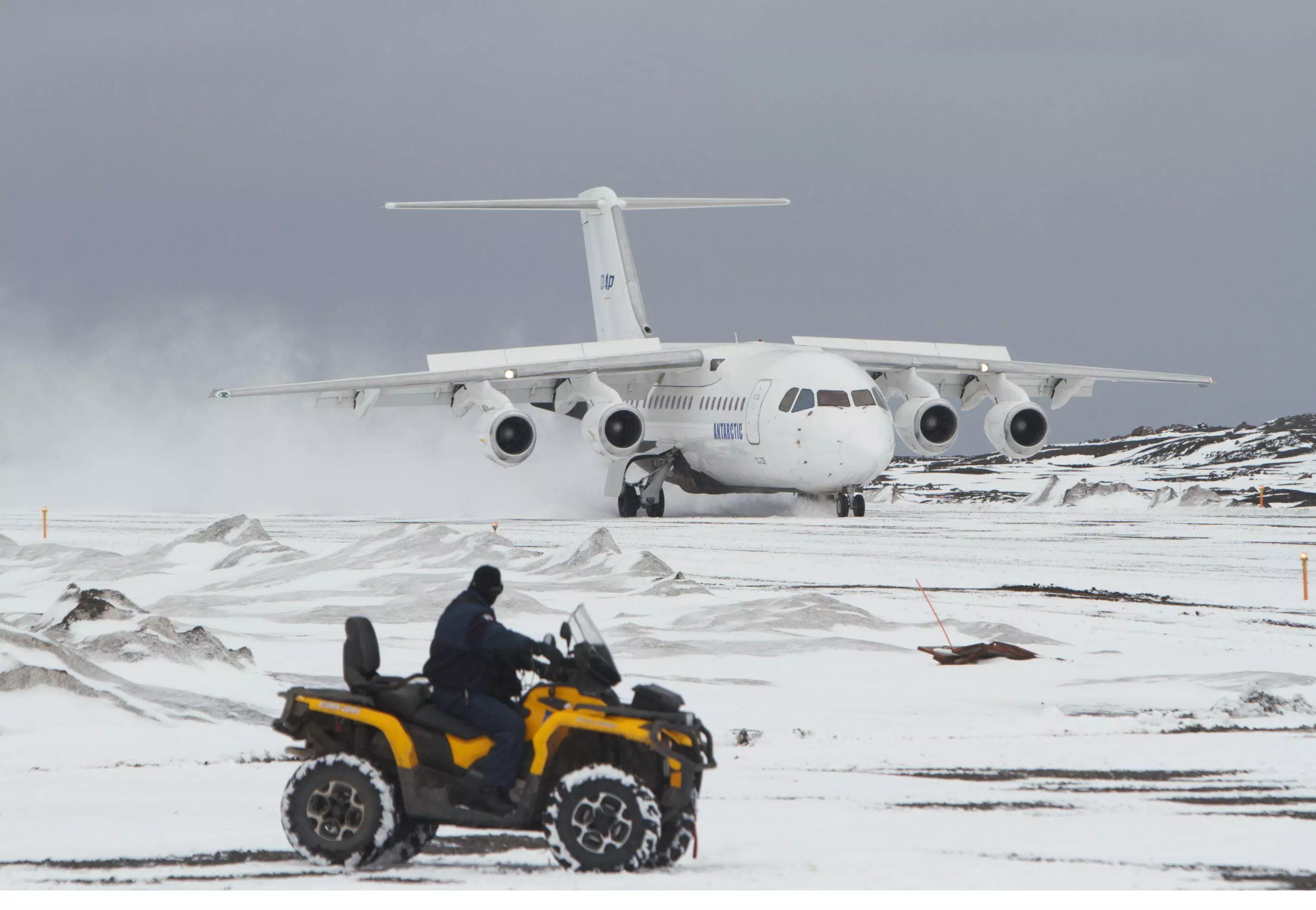 Flugzeug in der Antarktis
