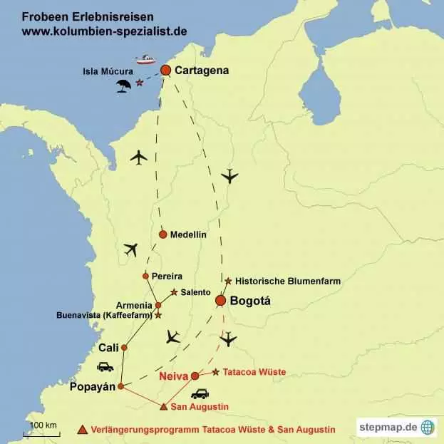 stepmap karte kolumbien traumreise mit isla m cura 1612707 2 