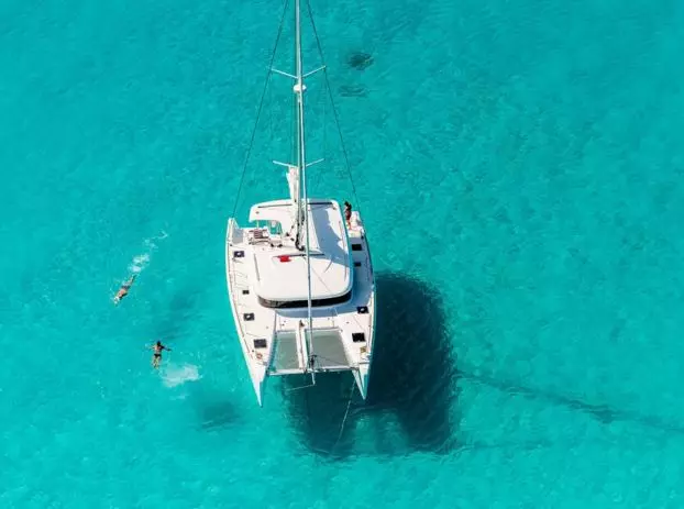 aerial view from catamaran panama trip