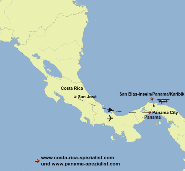Landkarte Panama San Blas